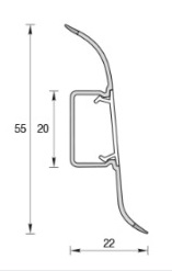 Плинтус напольный ИДЕАЛ Комфорт «55» в ассортименте_1