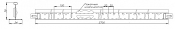 Профиль для подвесного потолка Албес Евро L=3,70 черный А911RUS06 T-24/38 (1уп=20 шт)