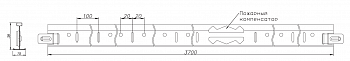 Профиль для подвесного потолка Албес T-15 L=3,7 металлик А907RUS T15/38 (1уп=26 шт)