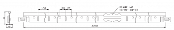 Профиль для подвесного потолка Албес T-15 PRIM L=3,7 белый T15/38 (1уп=26 шт)